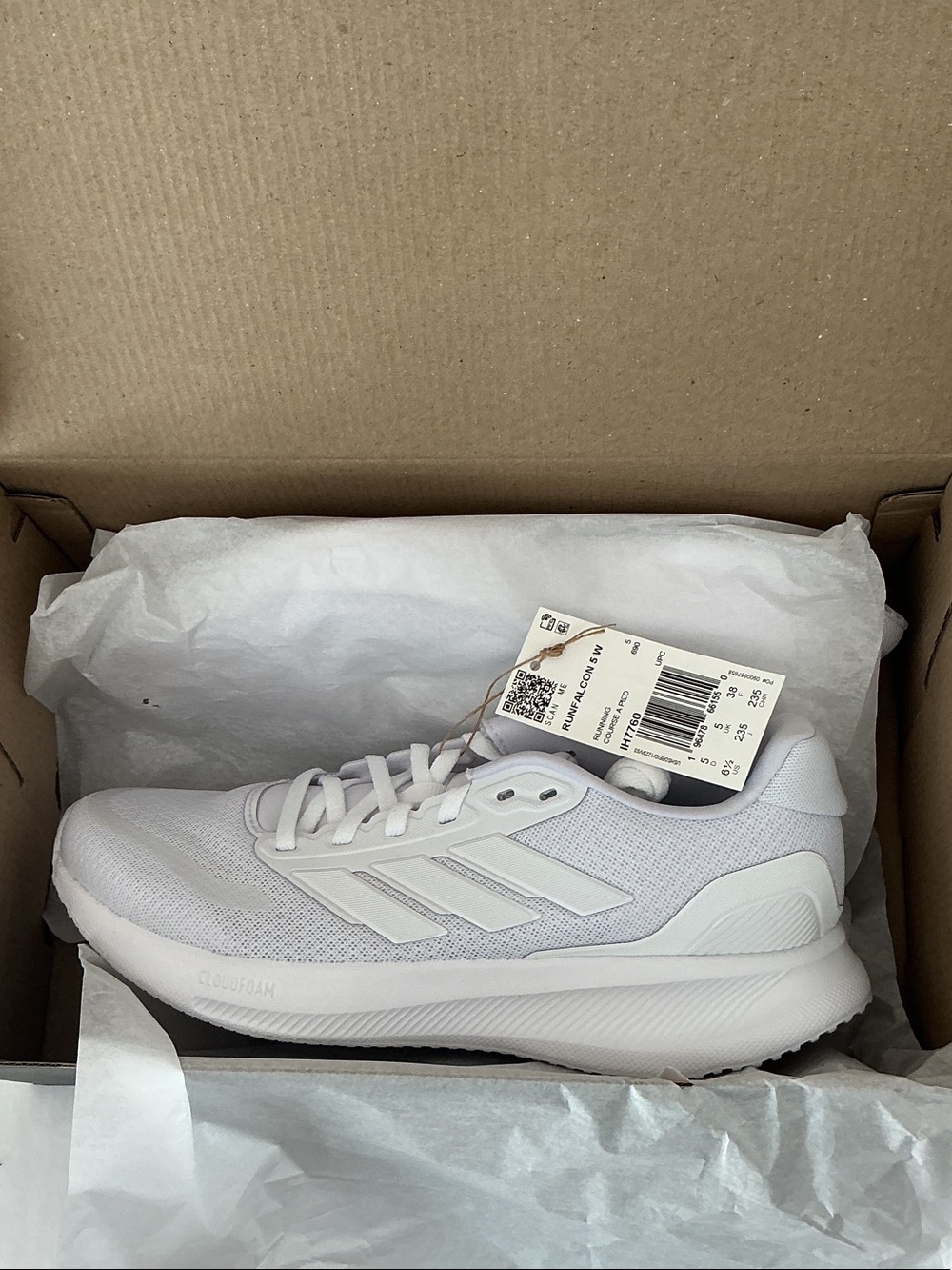 adidas Cloudfoam Women's White Running Shoes